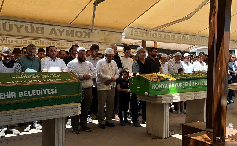Konya'da silahlı saldırıda ölen kuyumcu son yolculuğuna uğurlandı