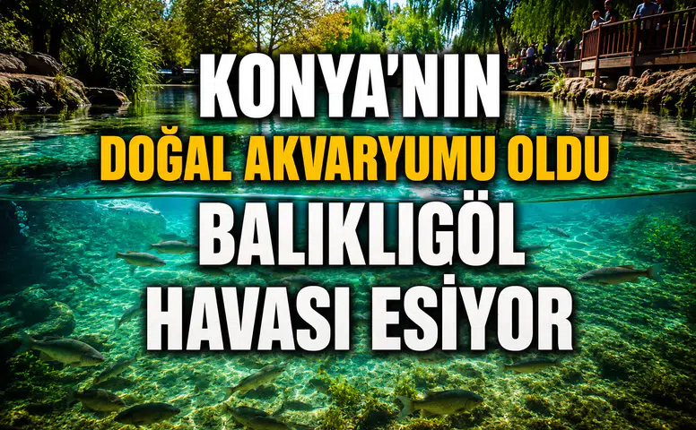 Konya’nın doğal akvaryumu oldu: Balıklıgöl havası esiyor