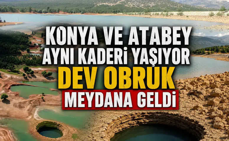 Konya ve Atabey aynı kaderi yaşıyor: Dev obruk meydana geldi