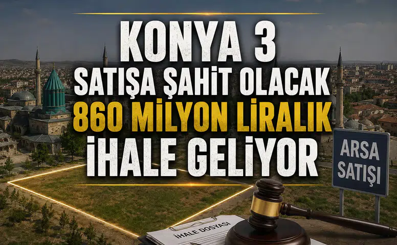 Konya 3 büyük satışa şahit olacak: 860 milyon liralık ihale geliyor