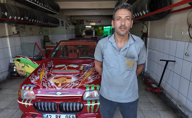 Konyalı usta ustalığını konuşturdu: Hayalindeki Şimşek McQueen'e yarattı