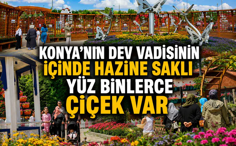 Konya'nın dev vadisinin içinde hazine saklı: Yüz binlerce çiçek var