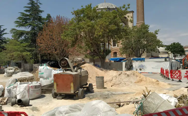 Konya’nın tarihi merkezi adeta şantiyeye döndü