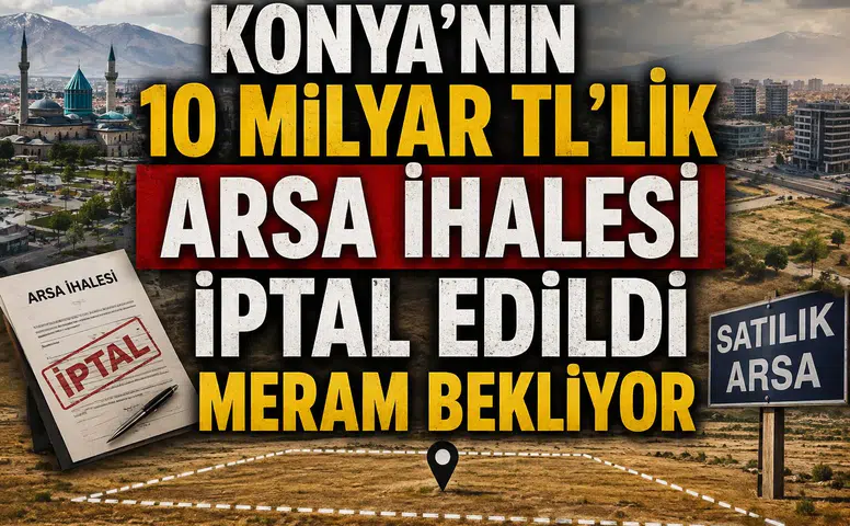 Konya'nın 10 milyar TL'lik arsa ihalesi iptal edildi: Meram bekliyor