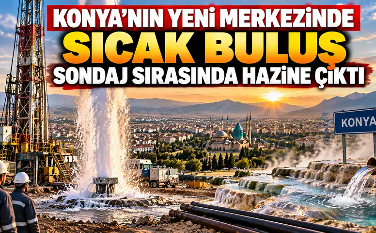 Konya'nın yeni merkezinde sıcak buluş: Sondaj sırasında hazine çıktı