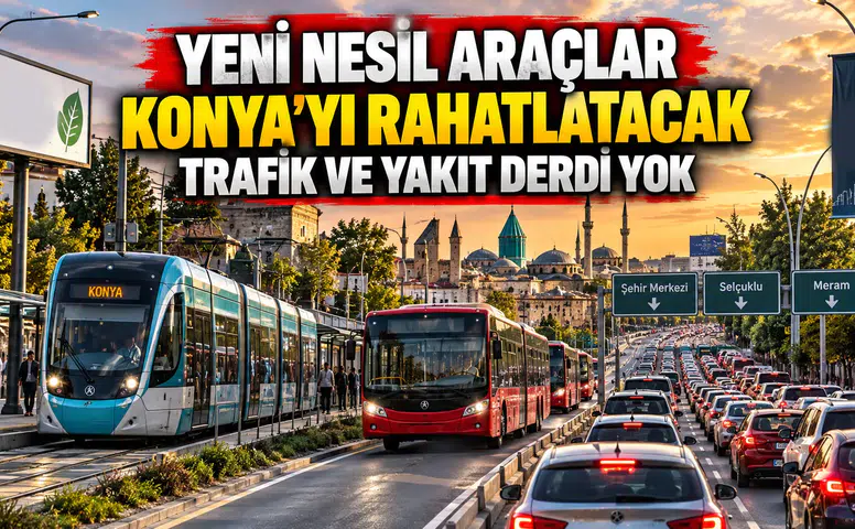 Yeni nesil araçlar Konya’yı rahatlatacak: Trafik ve yakıt derdi yok