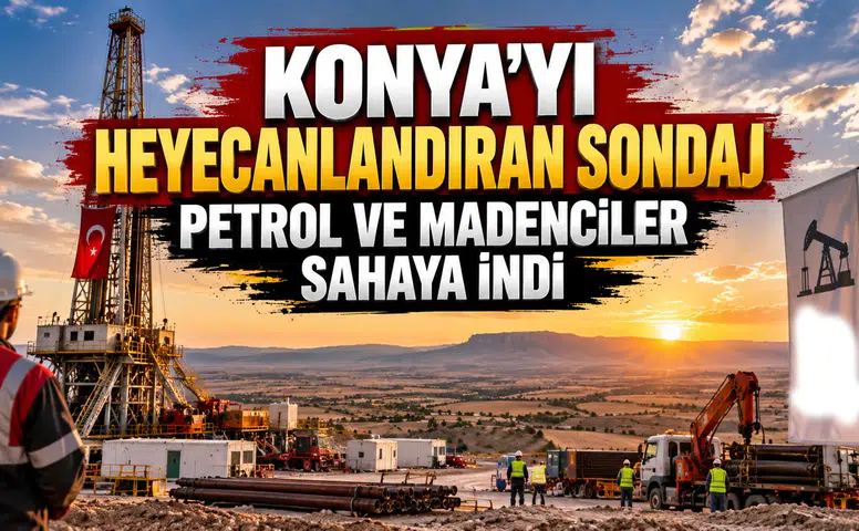 Konya'yı heyecanlandıran sondaj: Petrol ve madenciler sahaya indi