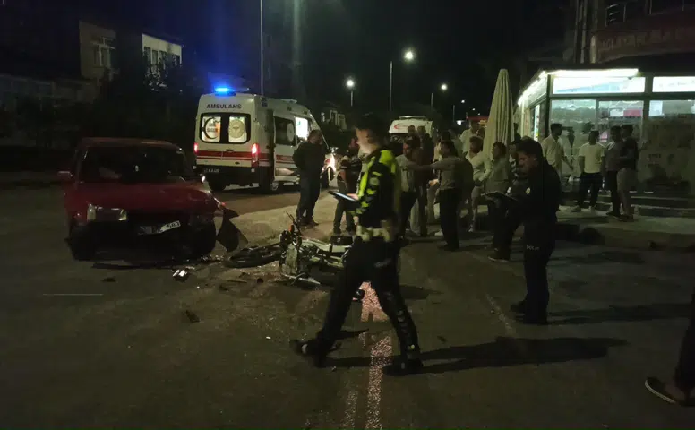 Konya'da otomobil ile motosiklet çarpıştı: 3 yaralı