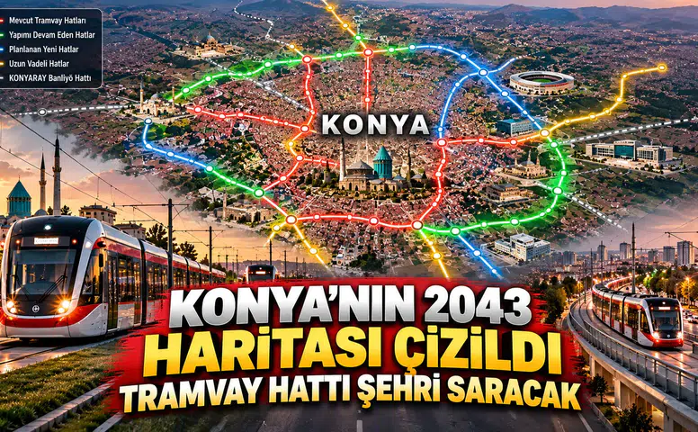 Konya’nın 2043 haritası çizildi: Tramvayın geçmediği cadde kalmayacak