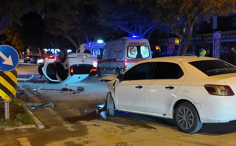 Konya’daki kazada araç takla attı: Sürücünün burnu bile kanamadı