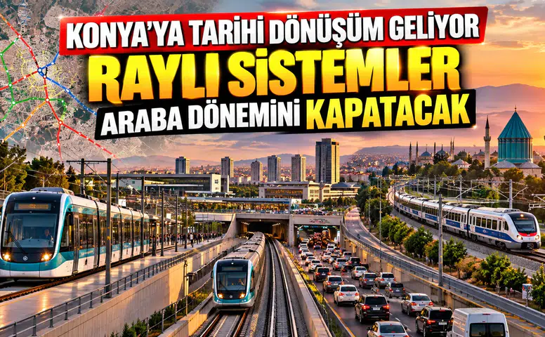 Konya'da bireysel araç dönemi bitiyor: Raylı sistemler entegre ediliyor
