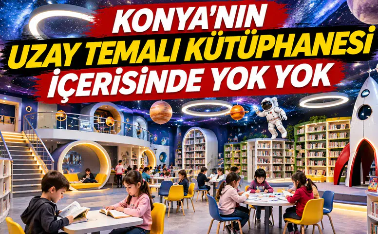 Konya'nın uzay temalı kütüphanesi: İçerisinde yok yok