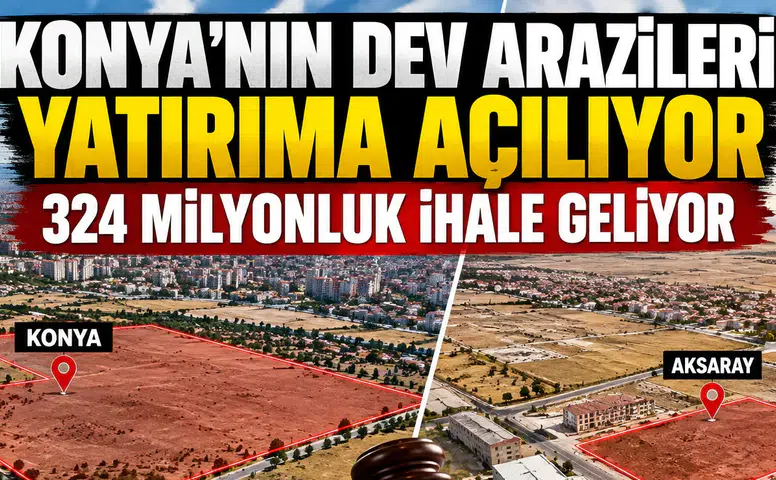 Konya’nın dev arazileri yatırıma açılıyor: 324 Milyonluk ihale geliyor