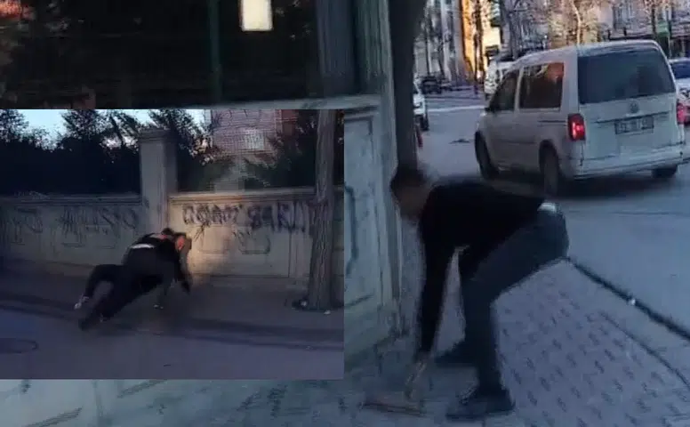 Konya'da trafikte yaşanan tartışmada yumruklar konuştu