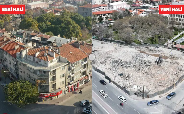 Konya'nın kalbinde büyük yıkım gerçekleşti: 8 binadan eser kalmadı