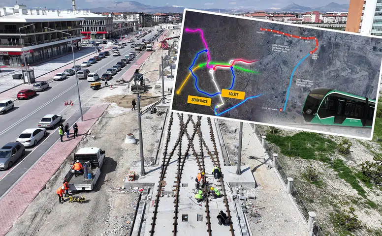 Konya'nın yeni hattında kritik viraj: Tramvay rayları yere iniyor