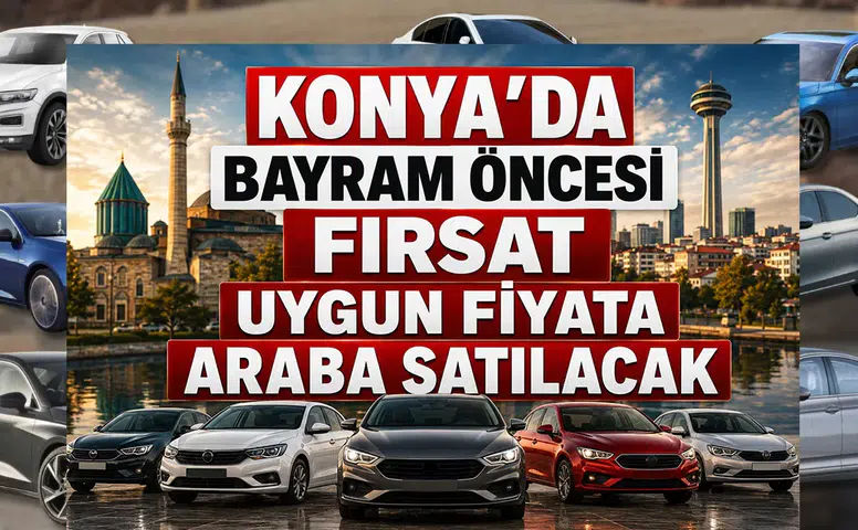 Konya’da bayram öncesi fırsat: Uygun fiyata araba satılacak