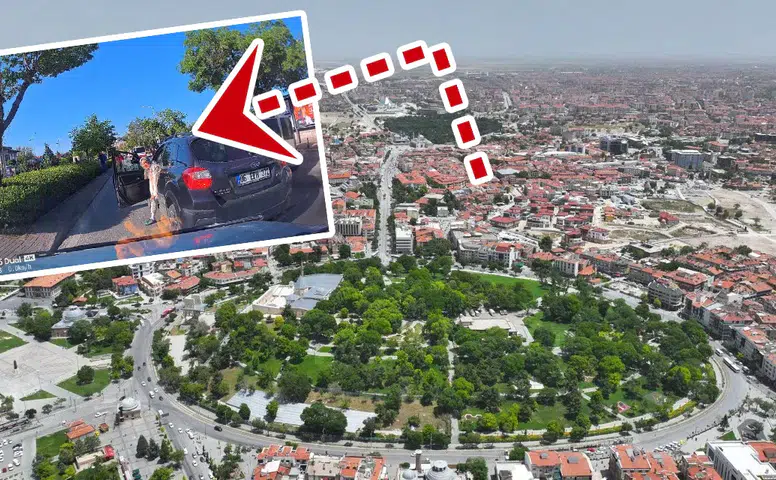 Konya trafiğinde ilginç anlar: Kadın sürücü kavga için durdu