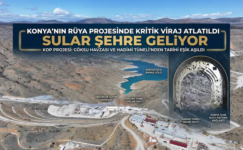 Konya'nın mühendislik harikası açılıyor: Sular 2027'de şehre ulaşacak