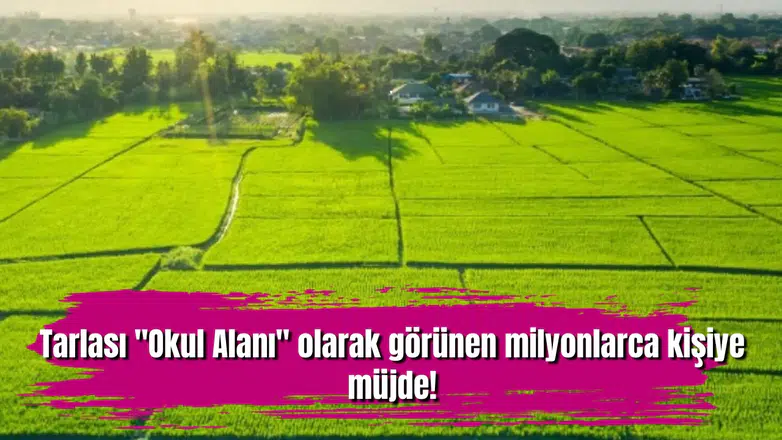 Tarlası "Okul Alanı" olarak görünen milyonlarca kişiye müjde!