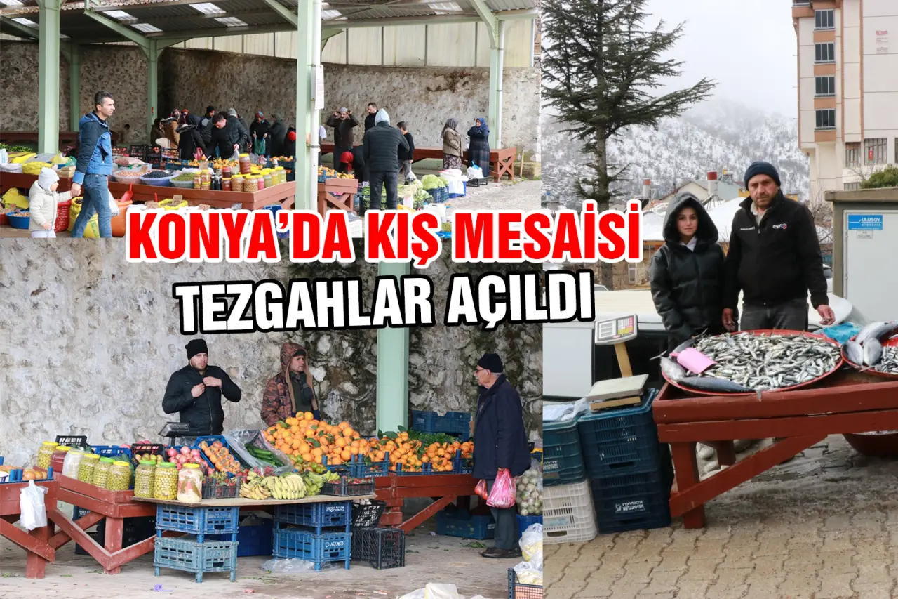 Konya’da pazarcıların zorlu mesaisi: Kış en çok onları yoruyor 1