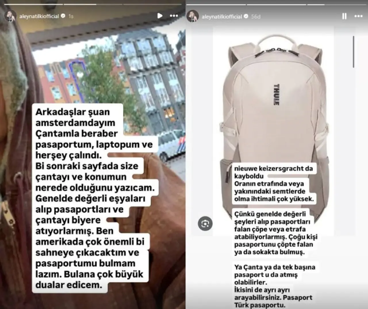 Aleyna Tilki'ye Amsterdam'da şok: Her şeyim çalındı - 1