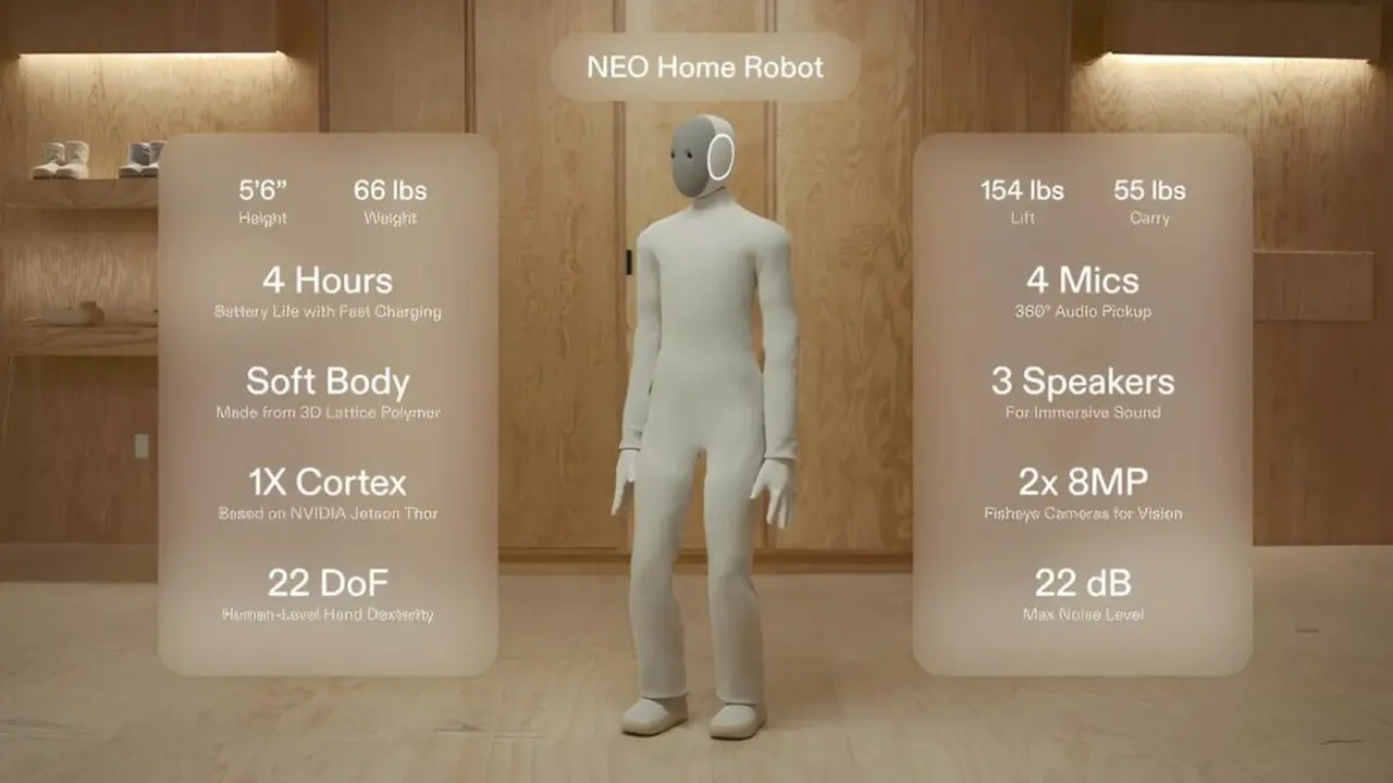 Ev işlerinde yeni dönem başlıyor! İnsansı robot NEO satışa çıktı: İşte fiyatı...