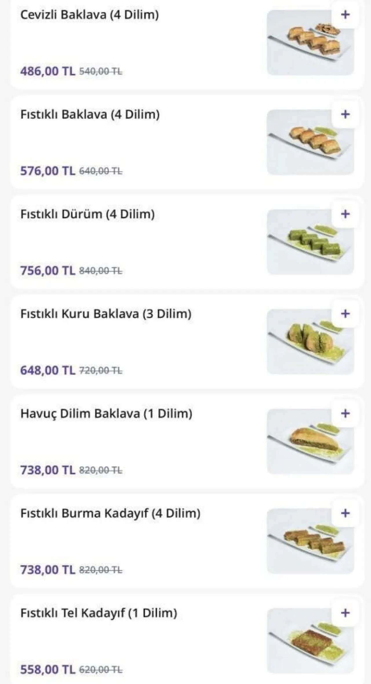 Bunlar nasıl fiyatlar! Baklavanın dilimi 738, kilosu 4 bin 140 lira! - 1. Resim
