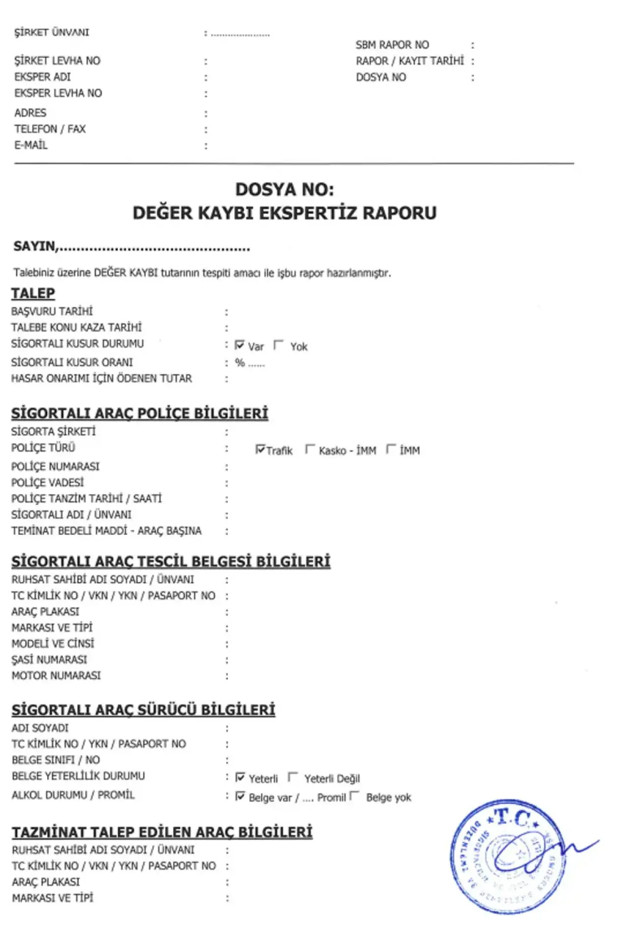 Tüm araç sahiplerini ilgilendiriyor. Değer kaybında şablon değişti 4