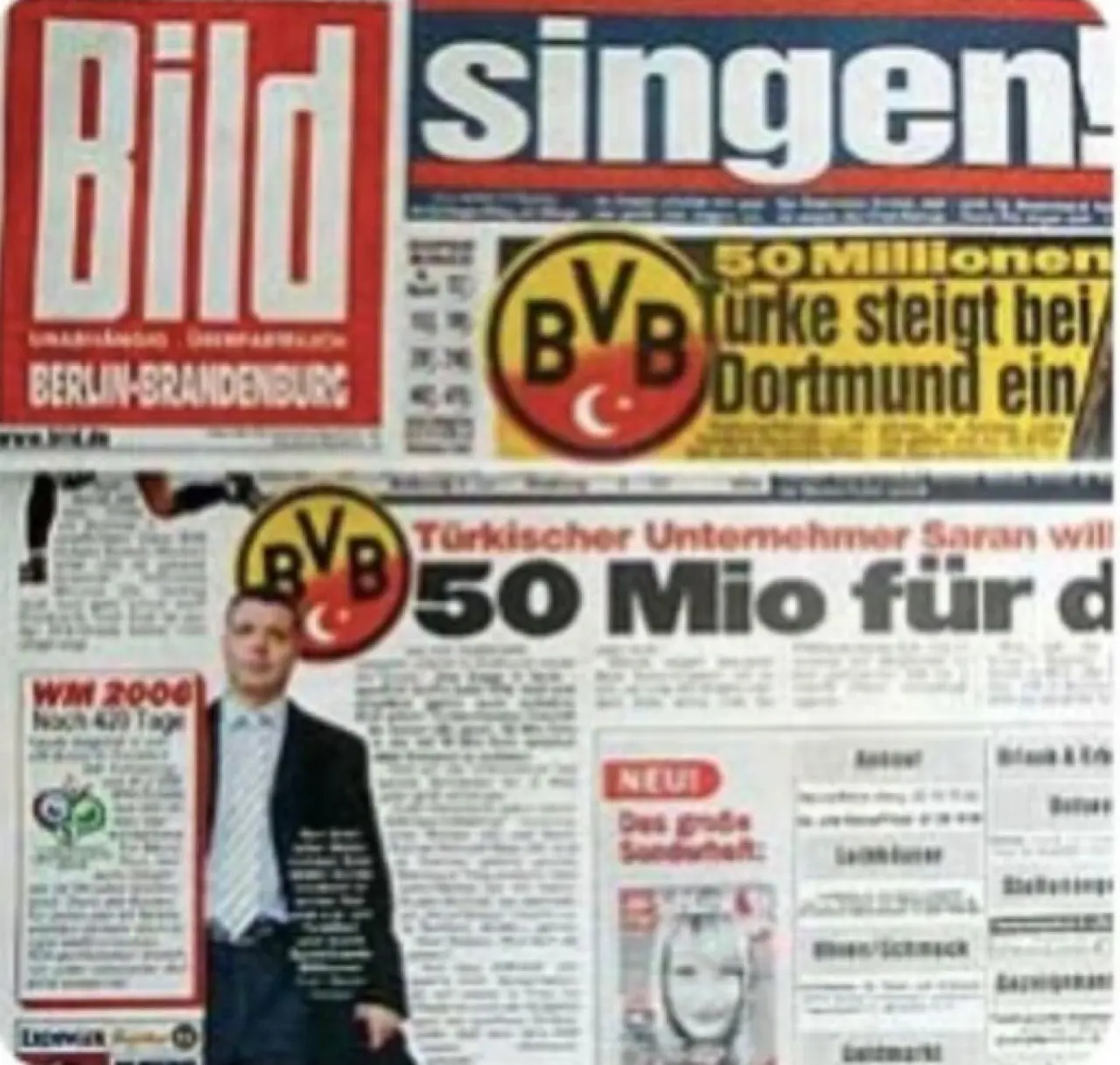 Bild, Borussia Dortmund’un ambleminin içine Türk bayrağını koyarak haberi yayımlamıştı