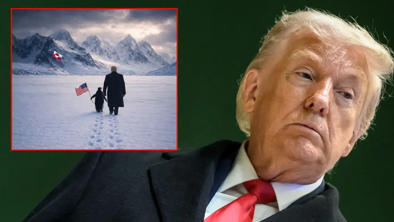 Beyaz Saray'dan dikkat çeken Grönland paylaşımı: Pengueni kucaklayın