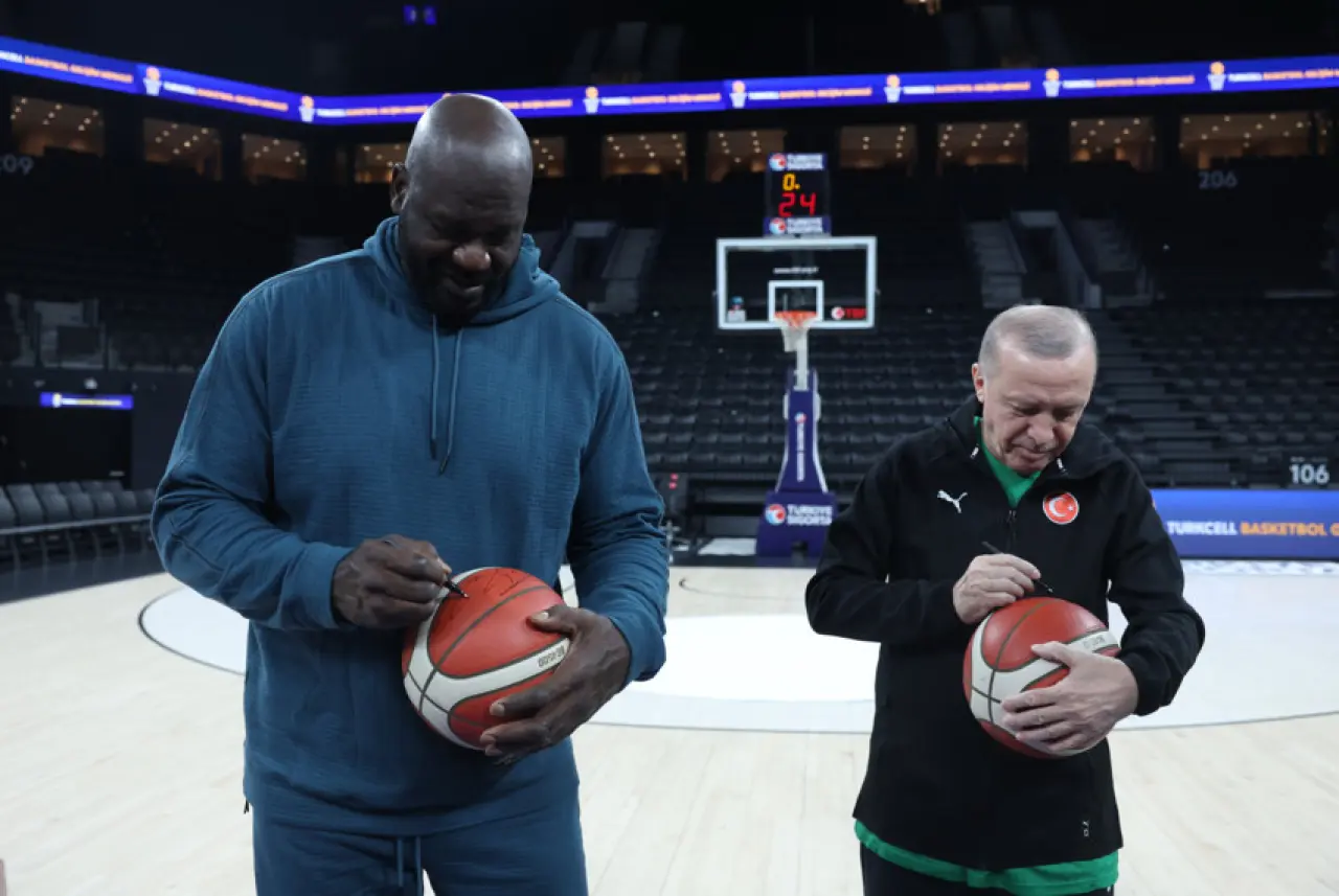 Cumhurbaşkanı Erdoğan, NBA efsanesi Shaquille O'Neal ile bir araya geldi - Resim : 1