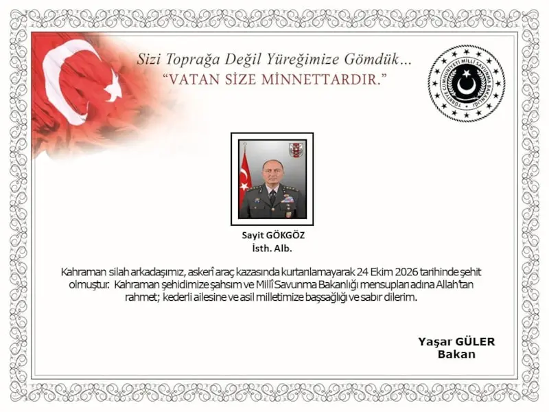 Ankara'daki askeri araç kazasında Albay Sayit Gökgöz şehit oldu - Ensonhaber