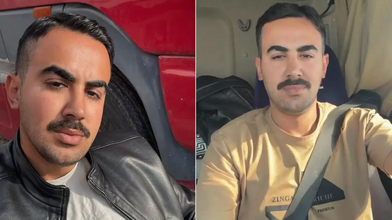 İran'da Türk TIR şoförüne mezar olan TIR görüntülendi 