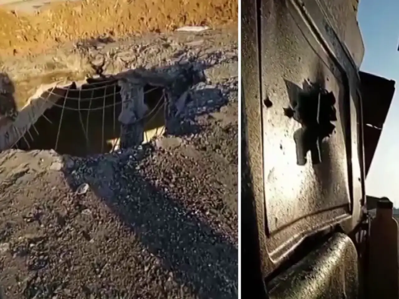 İran'da Türk TIR şoförüne mezar olan TIR görüntülendi 3