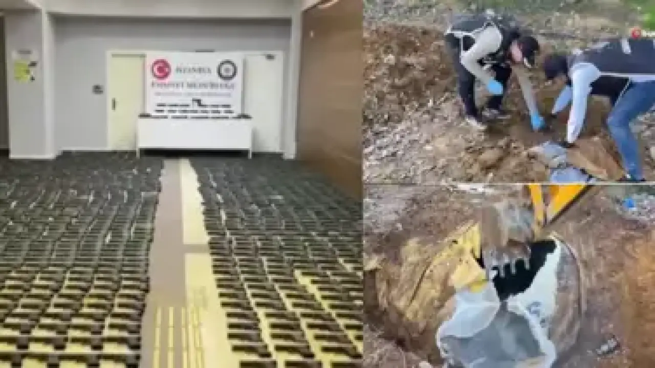 Pendik'te toprak altından binlerce silah parçası çıktı