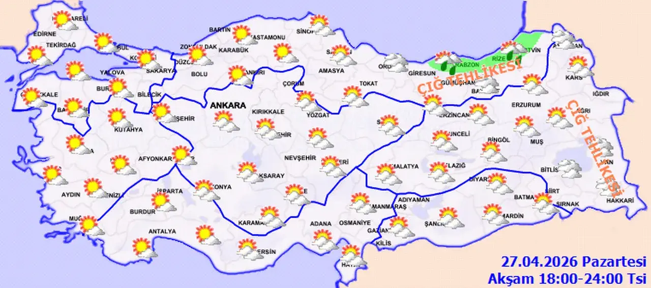 Meteoroloji 24 ili uyardı! Güneşli havaya ‘Balkan’ engeli, sağanak yağış geri dönüyor